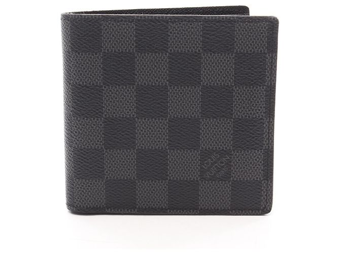 Louis Vuitton Portefeuille Marco Damier Graphite Bi-fold Wallet Nero