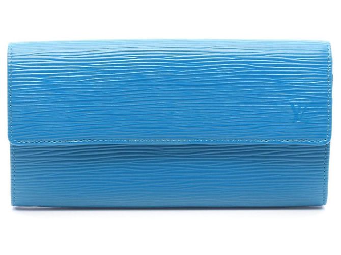 Louis Vuitton Cartera Sarah de cuero Epi Verde