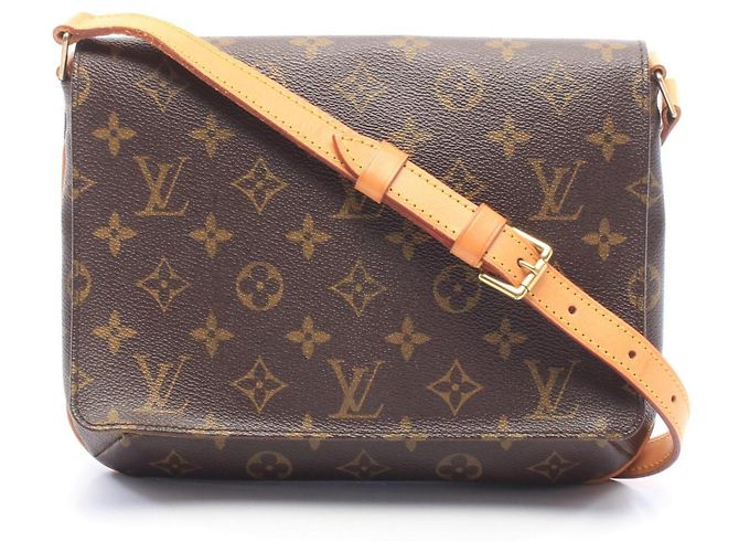 Borsa a tracolla Louis Vuitton Musette Tango Marrone