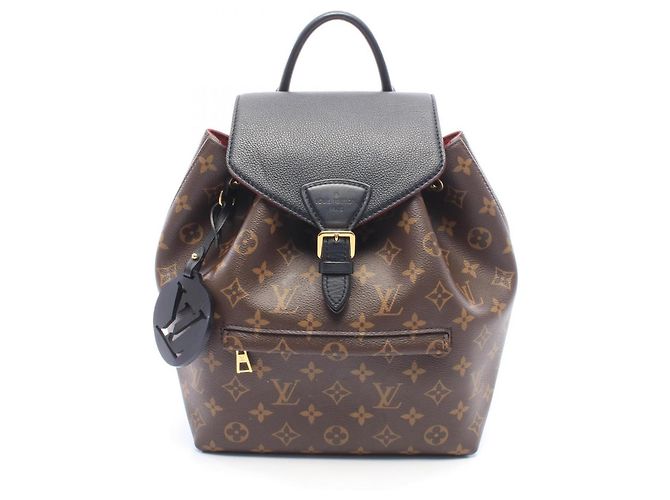 Sac à dos/Sac à main Louis Vuitton Montsouris NM PM Monogram Marron Noir