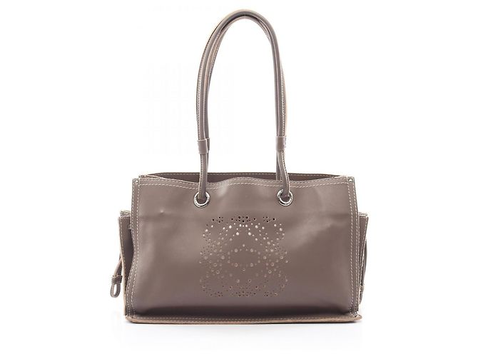 Loewe Anagram Perforierte Tote Bag Beige