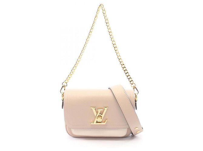 Louis Vuitton Lockme Tender 2-Way Handtasche Weiß Beige Grau