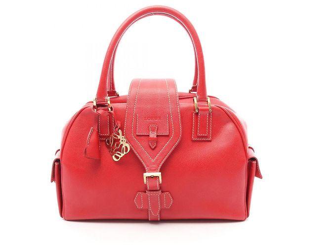 Loewe Traveler Bowling Handtasche Rot