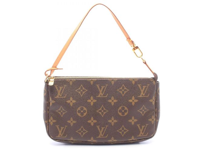Louis Vuitton Pochette Accessoires Monogram Handbag Marron