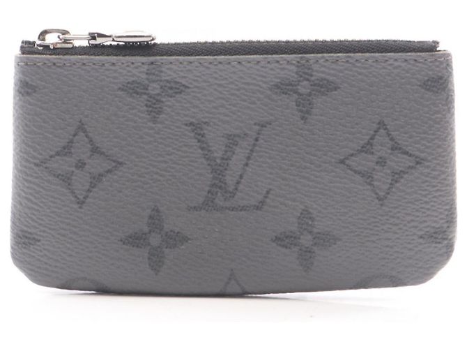 Louis Vuitton Pochette Clé Monogram Eclipse Reverse Wallet Brown Black