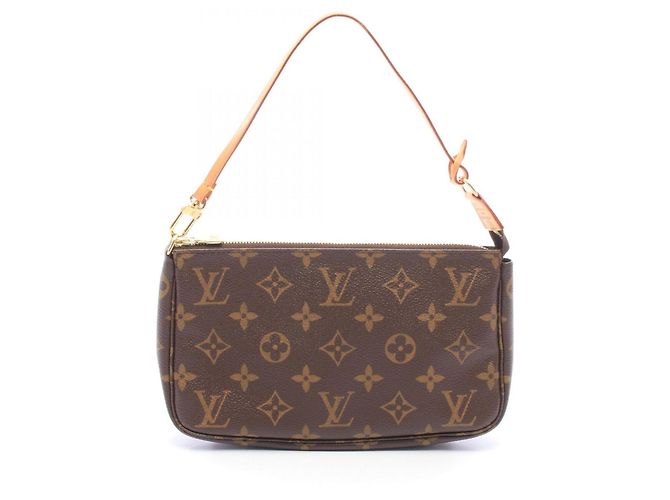 Louis Vuitton Pochette Accessoires Monogram Handbag Marrom