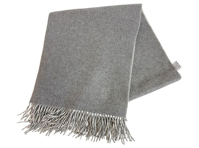 Stola in cashmere double-face Hermès Marrone Bianco