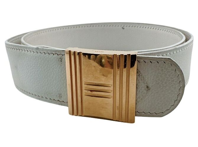 Hermès HERMES Cadena Gürtel, 1996 Weiß