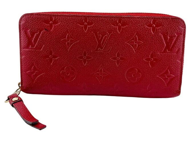 Louis Vuitton Portefeuille Clemence Long Wallet Red