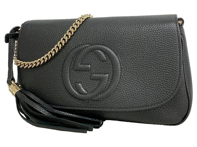 Borsa a tracolla Gucci Soho Nero
