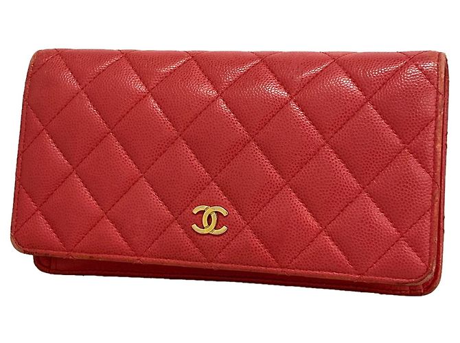 Portafoglio lungo Chanel rosa