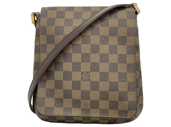 Borsa a tracolla Louis Vuitton Damier Musette Salsa con tracolla lunga Damier ebene