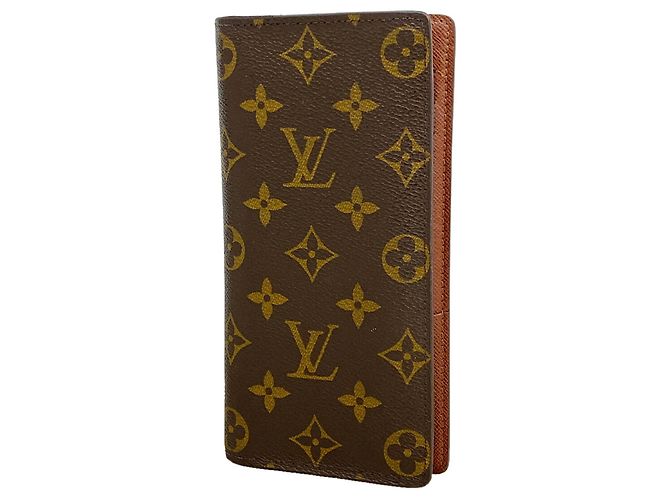 Louis Vuitton Monogram Portefeuille Brazza Long Wallet Brown