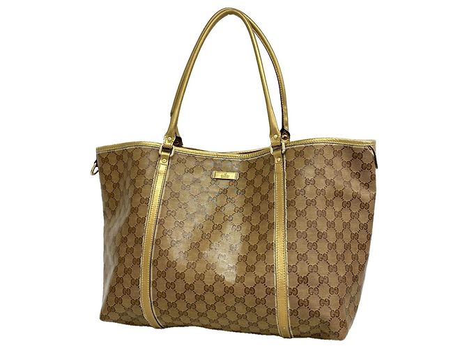Borsa Tote Gucci GG Crystal Marrone