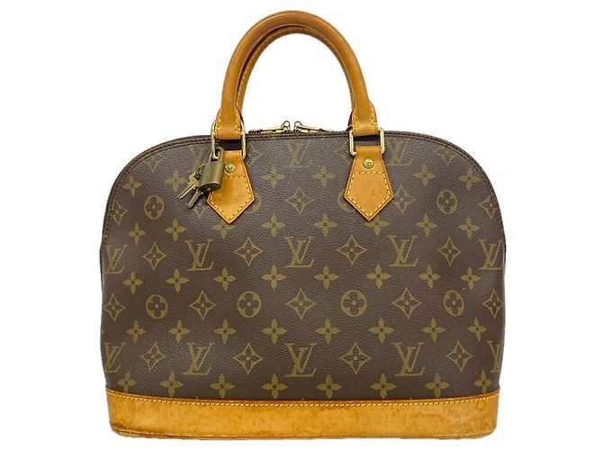 Borsa a mano Louis Vuitton Alma Monogram Marrone