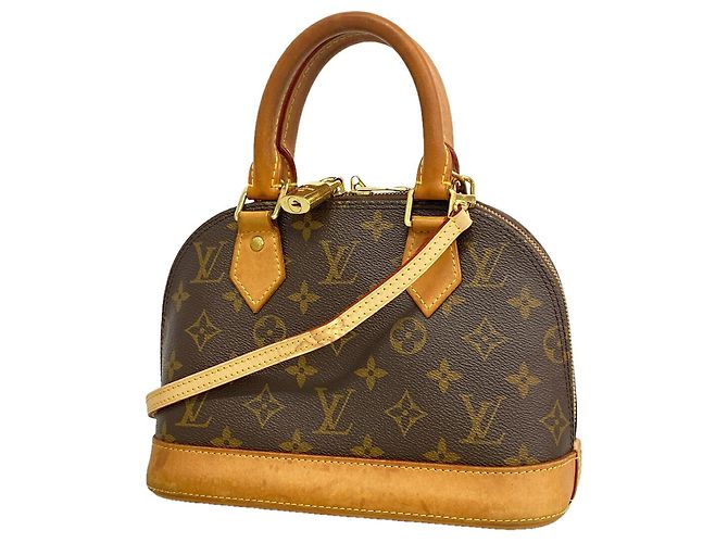 Borsa a mano Louis Vuitton Alma BB Monogram Marrone