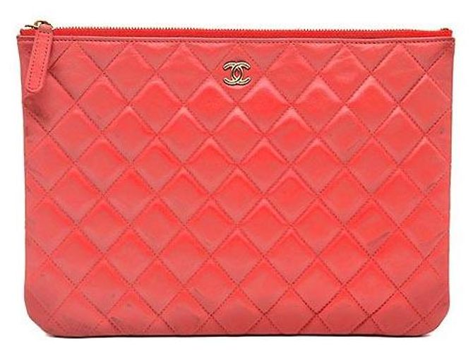 Chanel Clutch aus Lammleder New Medium Pink