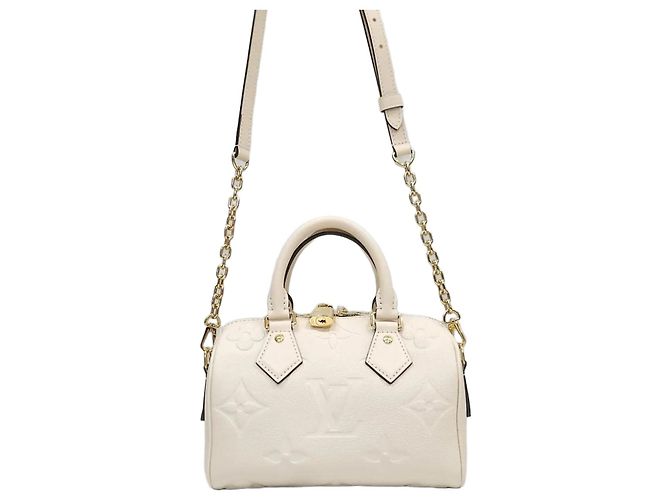 Louis Vuitton Speedy Bandoulière Monogram Empreinte Cream Blanc