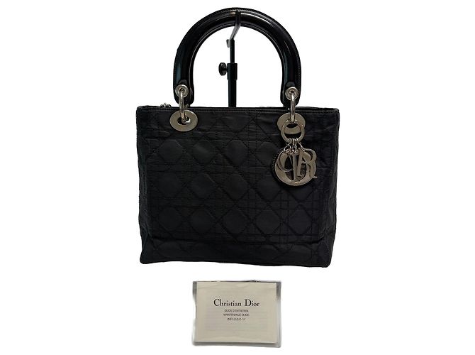 Dior Borsa Tote Small Lady Cannage (Nero con Hardware Argento)