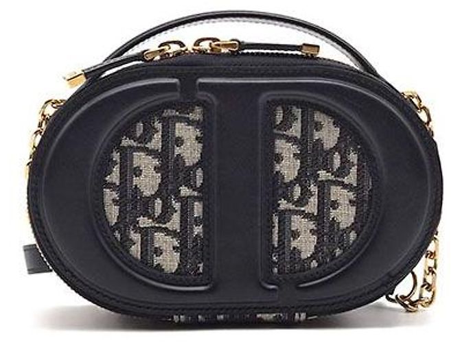 Dior Bolsa Camera Oval Oblique CD Signature Azul
