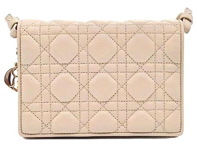 Cannage Dior Bolsa Tiracolo Lady Flap Marrom