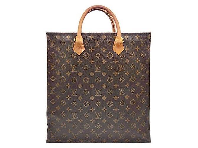 Louis Vuitton Monogram Sac Plat Bolso Marrón Castaño