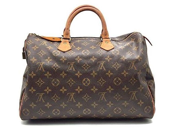 Louis Vuitton Monogram Speedy 35 Bolsa Tote Marrom