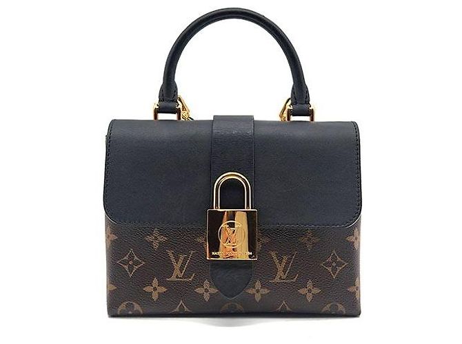 Louis Vuitton Monogram Rocky BB Bolsa de mão preta de tecido Preto