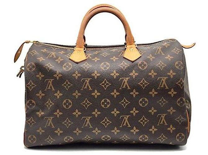 Louis Vuitton Monogram Speedy 35 Marrone