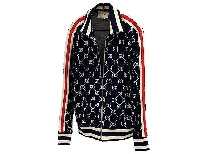 Gucci Technical Track Zip-Up Jacket Blue