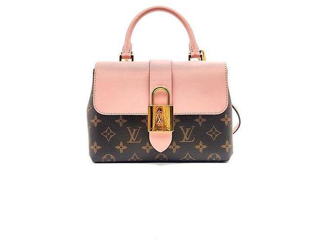 Louis Vuitton Monogram Rocky BB Bolsa de mão rosa de tecido