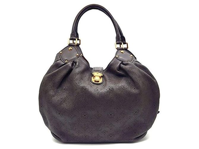 Louis Vuitton Mahina Handtasche braunes Leder
