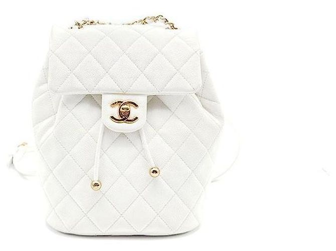 Chanel Caviar Urban Spirit Small Backpack White