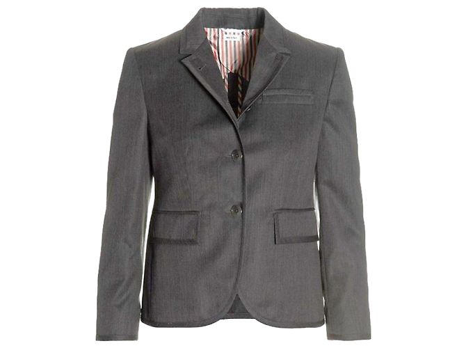 Thom Browne High Armhole Gabardine Wool Jacket