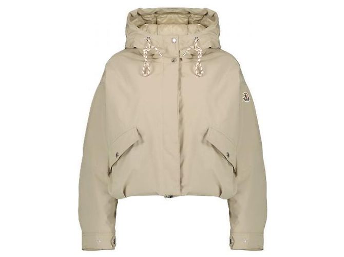 Moncler Chaqueta corta de plumón con capucha Eucalyptus Castaño