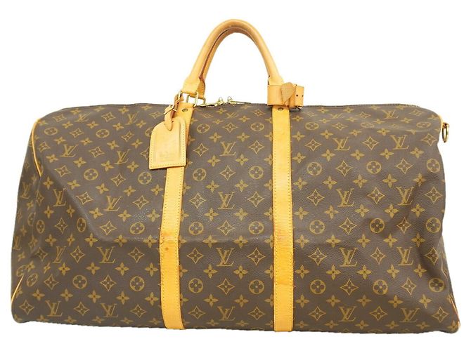 Louis Vuitton Boston Monogram Keepall Bandoulière 60 Marrone