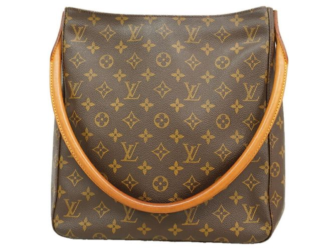 Borsa a tracolla Louis Vuitton Monogram Looping GM Marrone