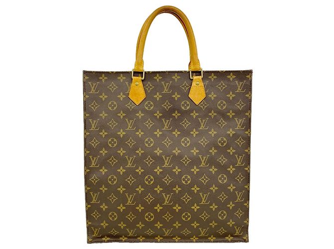 Sac Cabas Louis Vuitton Monogram Sac Plat Marron