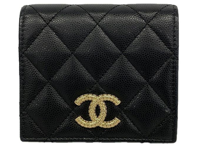 Cartera bi-fold Chanel Matelassé Negro