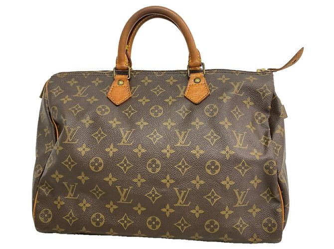 Borsa Louis Vuitton Monogram Speedy 35 Marrone