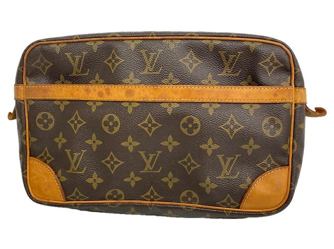 Sac pochette Louis Vuitton Monogram Compiegne 28 Marron