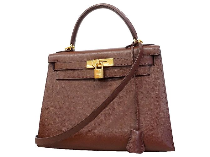 Hermès Bolsa Hermes Kelly 28 Marrom