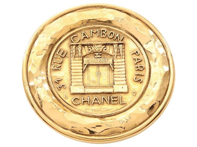 Broche Círculo Chanel Cambon Dorado
