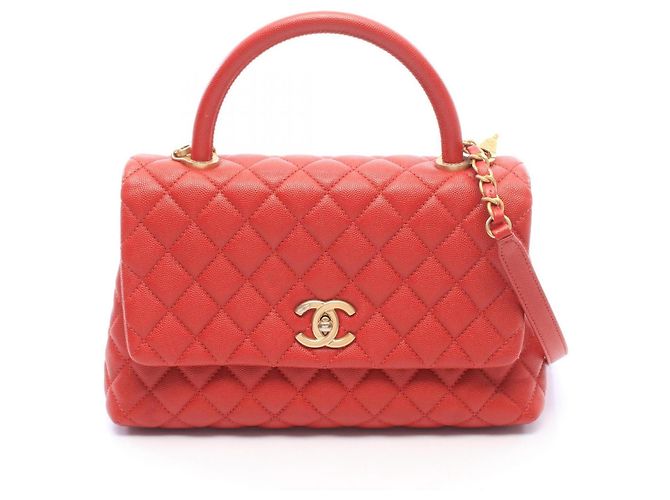 Borsa Chanel Coco Handle 29 Top Flap Rosso