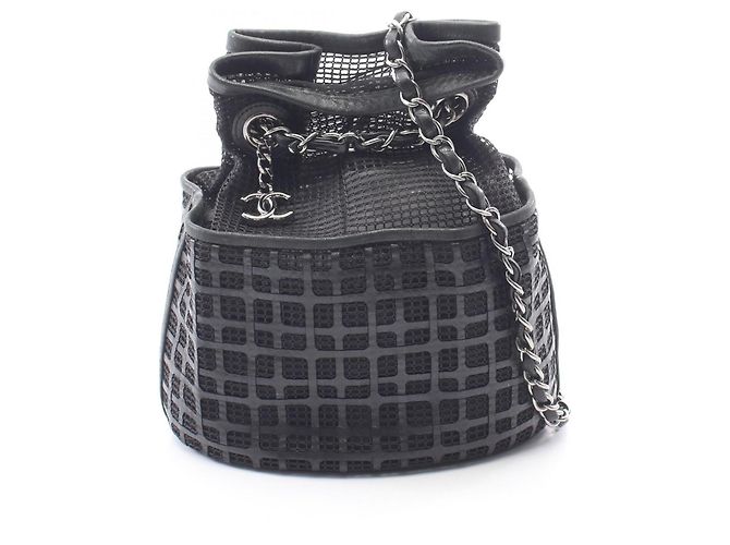 Bolso saco con cordón Chanel Coco Mark Negro