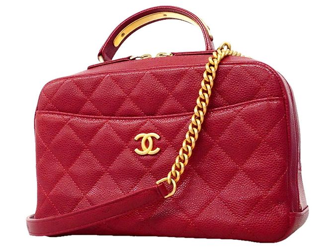 Borsa a tracolla con catena Chanel Matelassé Rosso