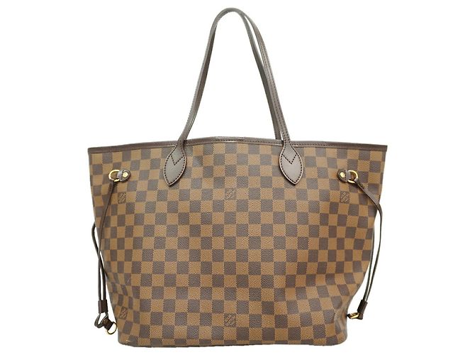 Sac Cabas Louis Vuitton Damier Neverfull MM Damier ebène