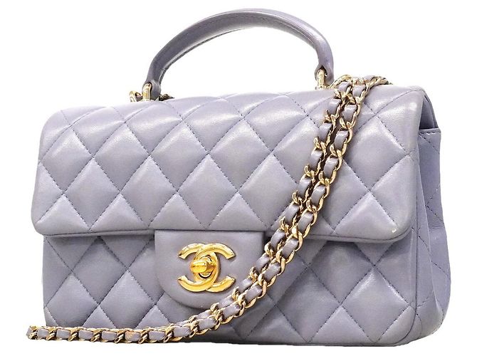 Bolsa de Ombro com Corrente Chanel Matelassé Roxo