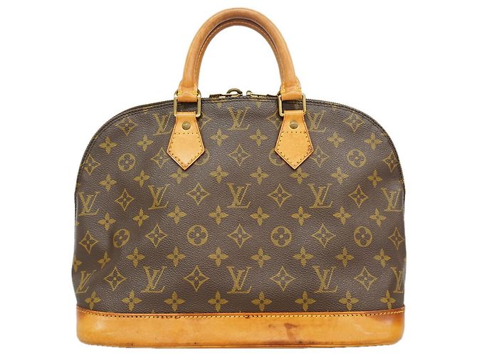 Borsa a mano Louis Vuitton Alma Monogram Marrone