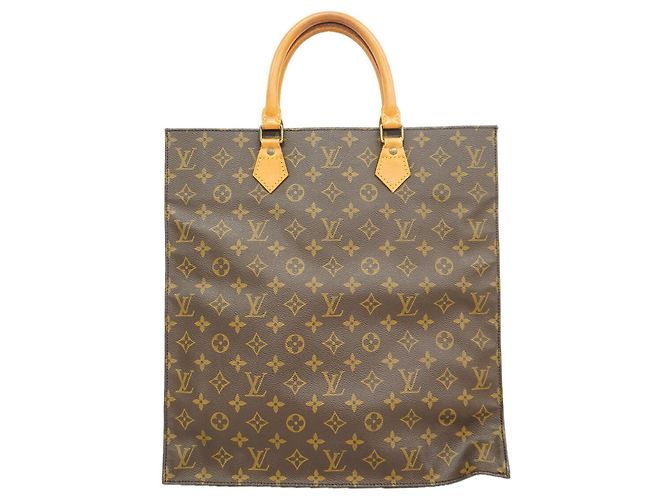 Saco Tote Louis Vuitton Monogram Sac Plat Marrom